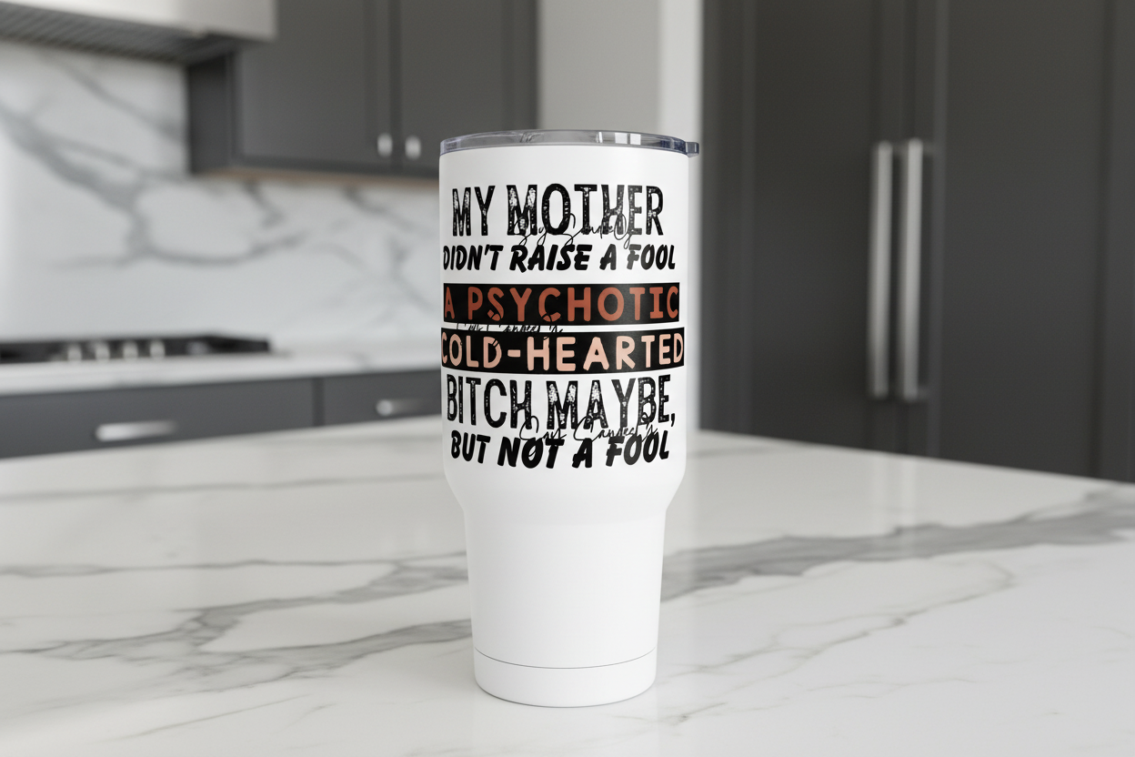 My Mother Didn't Raise A Fool - UVDTF Decal for cups/hard surfaces sticker