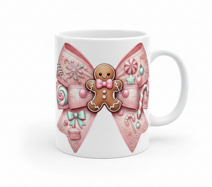 Pink Gingerbread Coquette Bow - UVDTF Decal for cups/hard surfaces sticker