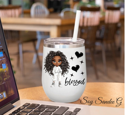 White Joggers Blessed - UVDTF Decal for cups/hard surfaces sticker