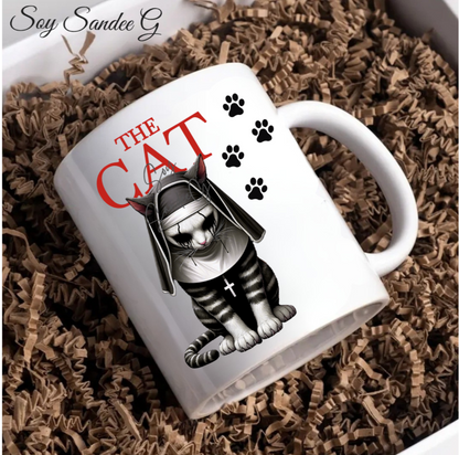 The Nun Cat - UVDTF Decal for cups/hard surfaces sticker