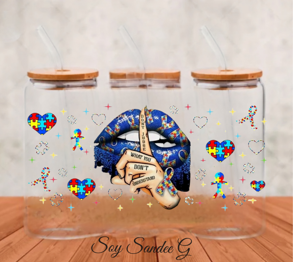 Autism Awareness - UVDTF Wrap for cups/hard surfaces sticker