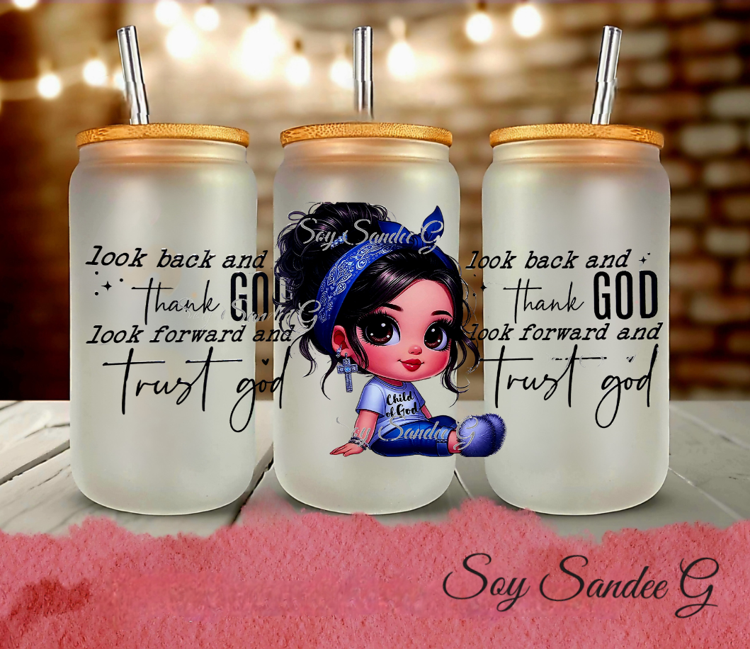Look Back & Thank God  - UVDTF Wrap for cups/hard surfaces sticker