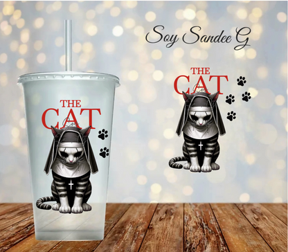 The Nun Cat - UVDTF Decal for cups/hard surfaces sticker