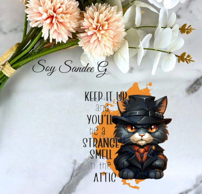 Calcomanía UVDTF Keep It Up Kitty