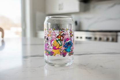 Christmas Friends (Pink) - UVDTF Wrap for cups/hard surfaces sticker