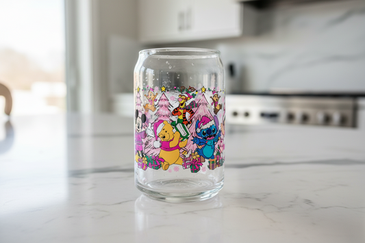 Christmas Friends (Pink) - UVDTF Wrap for cups/hard surfaces sticker