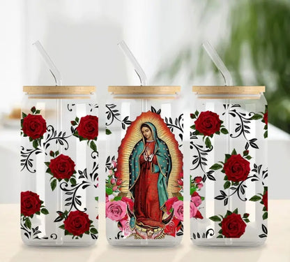 Virgen de Guadalupe & Roses - UVDTF Wrap for cups/hard surfaces