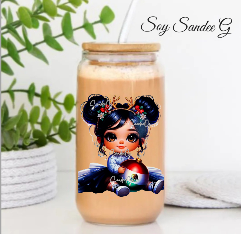 Mexican Ornament Girl - UVDTF Decal for cups/hard surfaces sticker