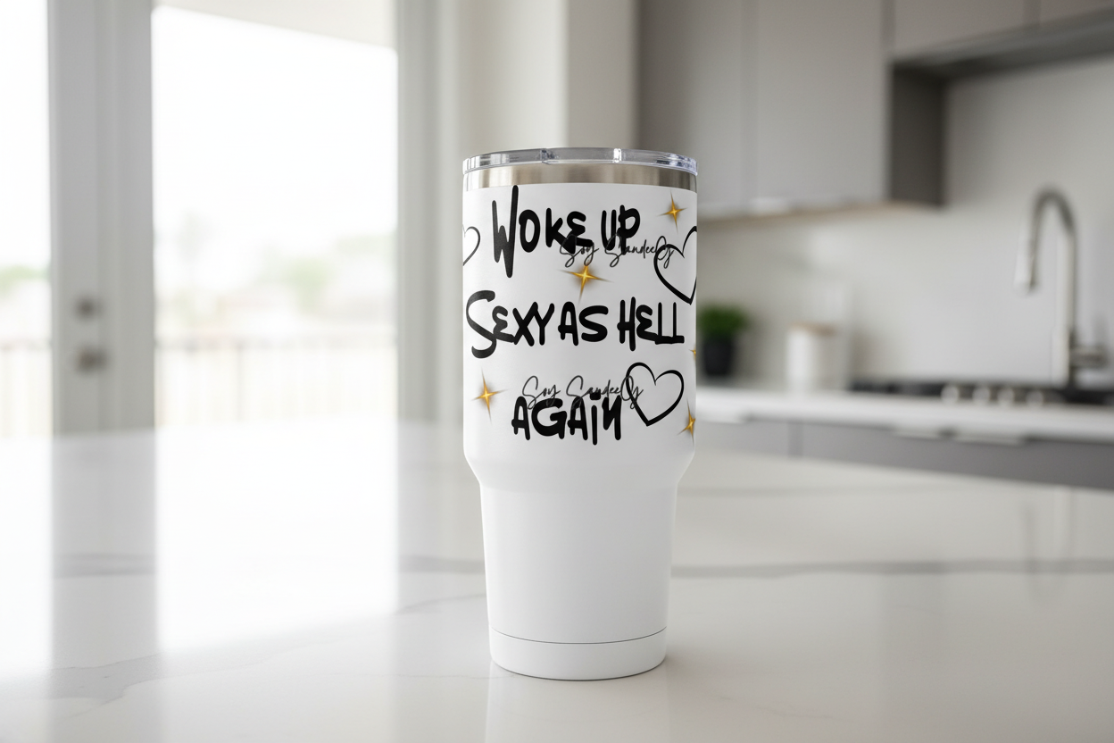 Woke Up Sexy Again - UVDTF Wrap for cups/hard surfaces sticker