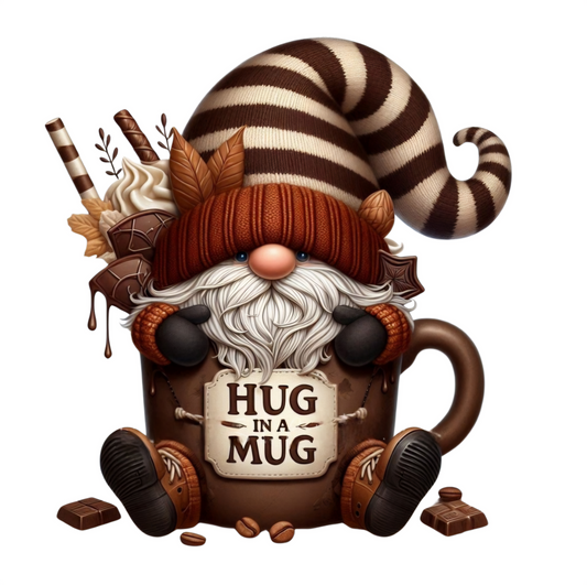 Hug a Mug Gnome - UVDTF Decal