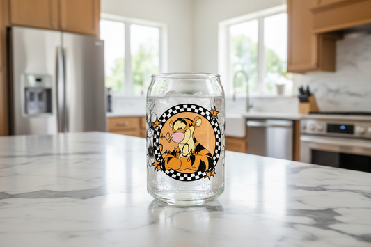 Checkered Tiger - UVDTF Wrap for cups/hard surfaces sticker