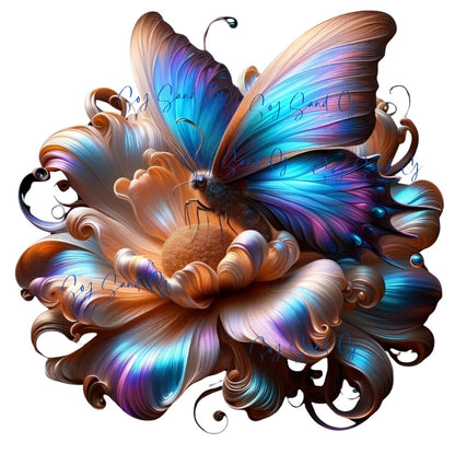 Iridescent Butterfly - UVDTF Decal for cups/hard surfaces sticker
