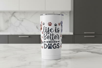 Life is Better with Dogs #6 - UVDTF Wrap for cups/hard surfaces sticker