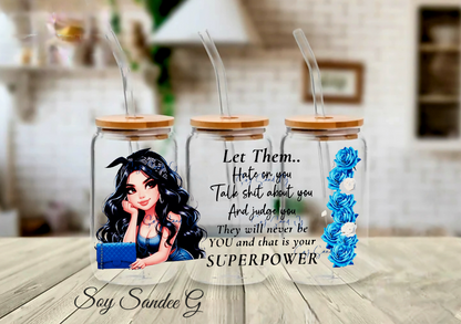 Let Them Hate On You - UVDTF Wrap (clear background) for cups/hard surfaces sticker