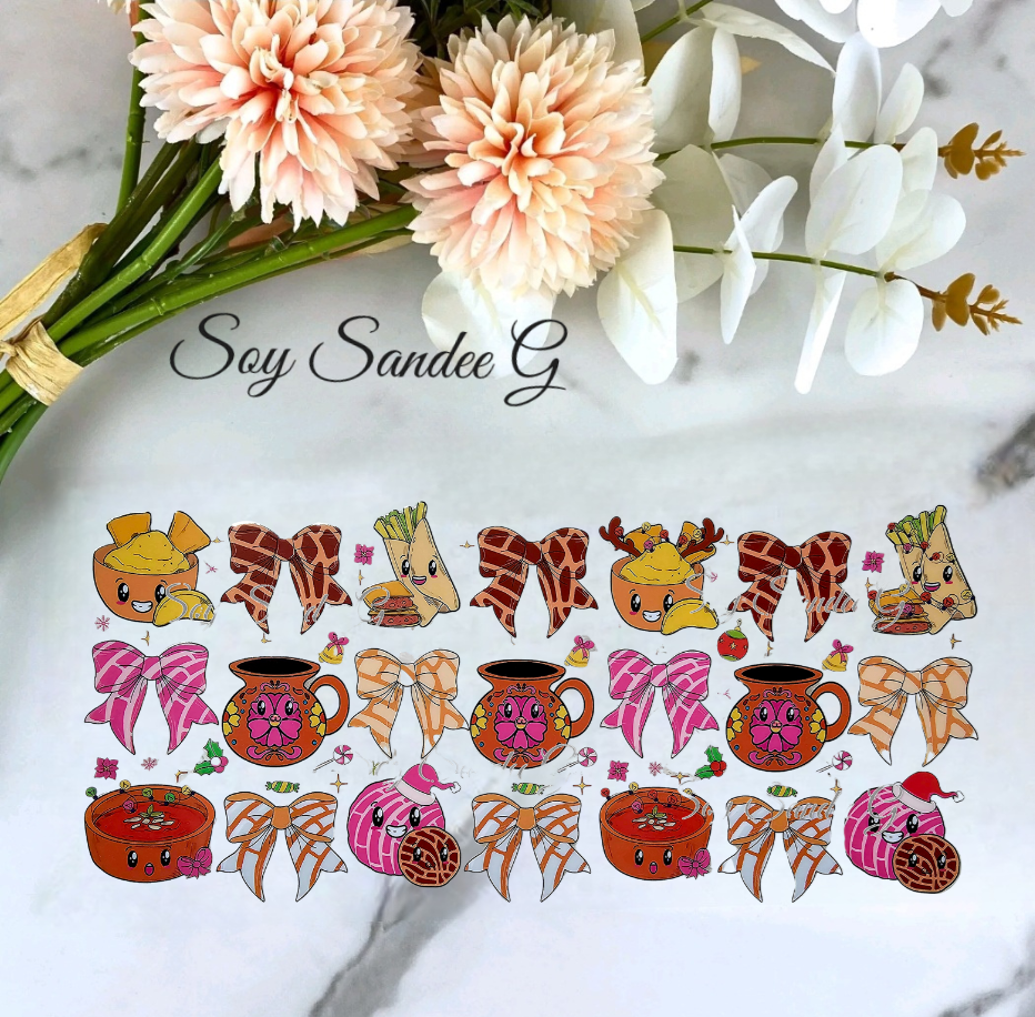 Talavera Jarras & Bows - UVDTF Wrap for cups/hard surfaces sticker