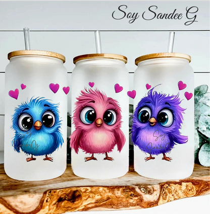 3 Cute Birdies - UVDTF Wrap for cups/hard surfaces sticker