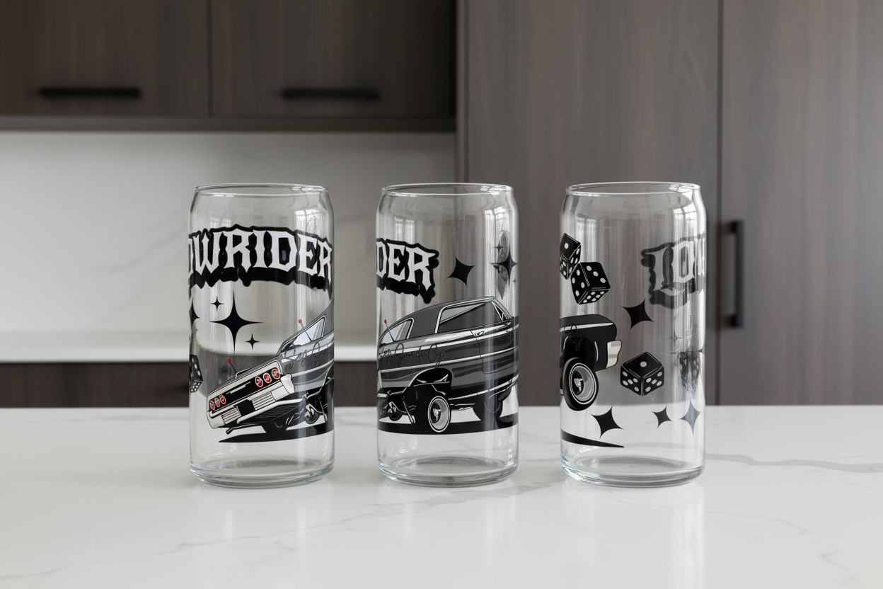 Black Lowrider - UVDTF Wrap for cups/hard surfaces sticker