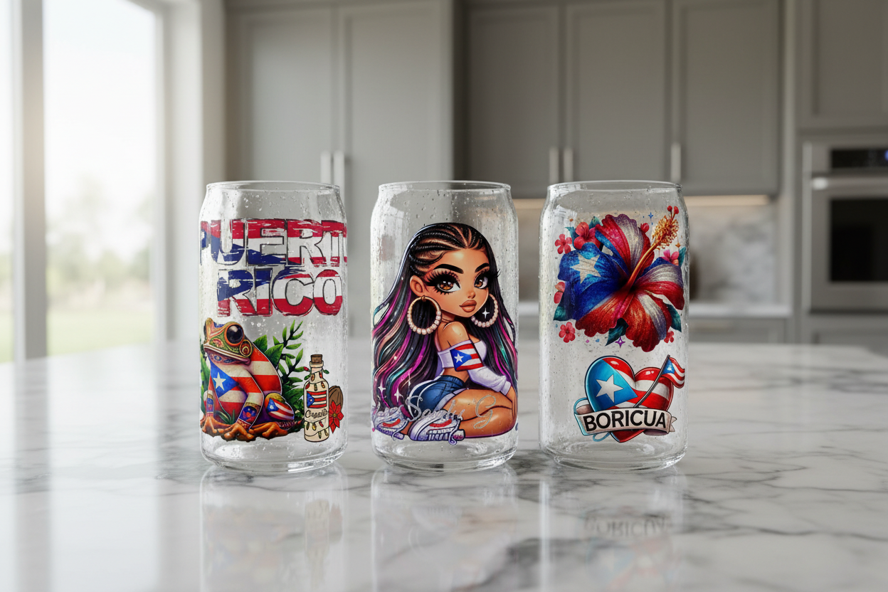 Puerto Rican Cutie - UVDTF Wrap for cups/hard surfaces sticker