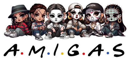 Amigas (Friends) - UVDTF Wrap for cups/hard surfaces sticker