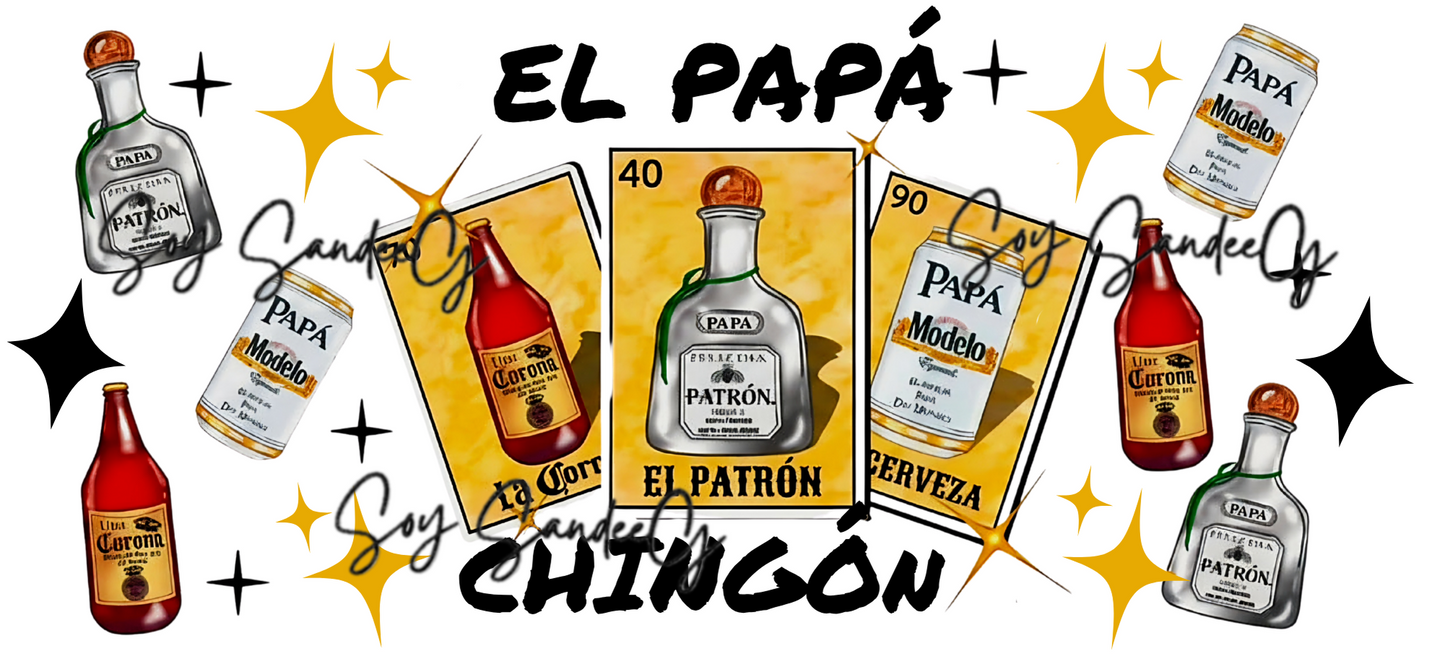 El Papá Chingón - UVDTF Wrap for cups/hard surfaces sticker
