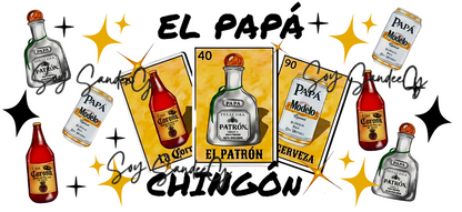 El Papá Chingón - UVDTF Wrap for cups/hard surfaces sticker