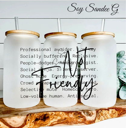 Not Friendly - UVDTF Decal for cups/hard surfaces sticker