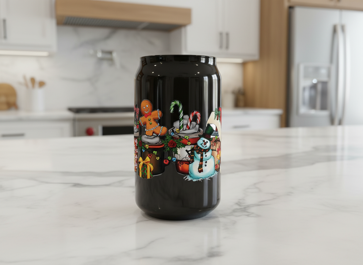 Vasos de muñeco de nieve con envoltura UVDTF