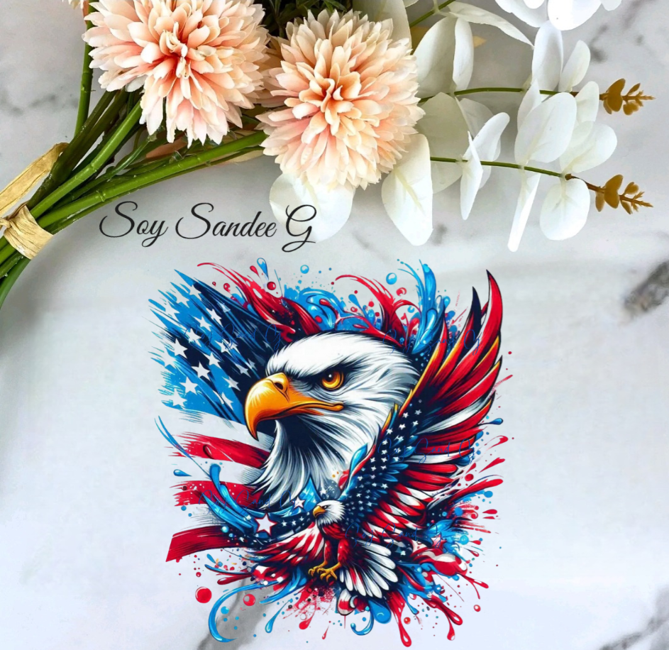 Patriotic Eagle #4 - UVDTF Decal for cups/hard surfaces sticker