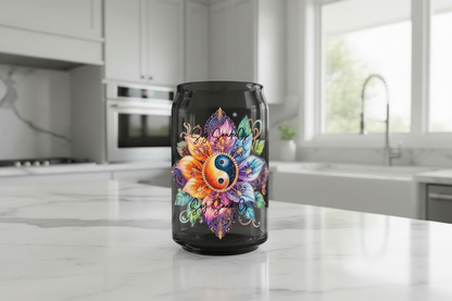 Colorful Ying Yang Flower - UVDTF Decal for cups/hard surfaces sticker