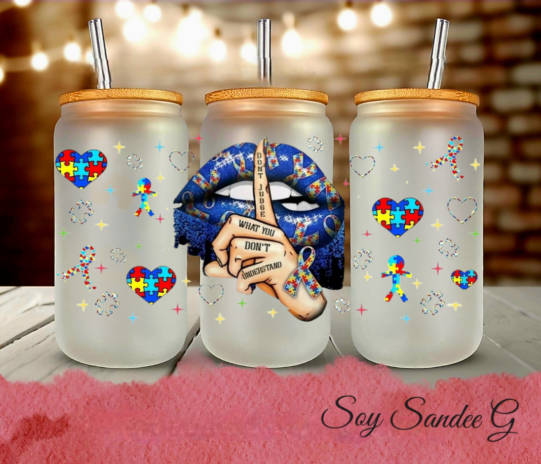 Autism Awareness - UVDTF Wrap for cups/hard surfaces sticker