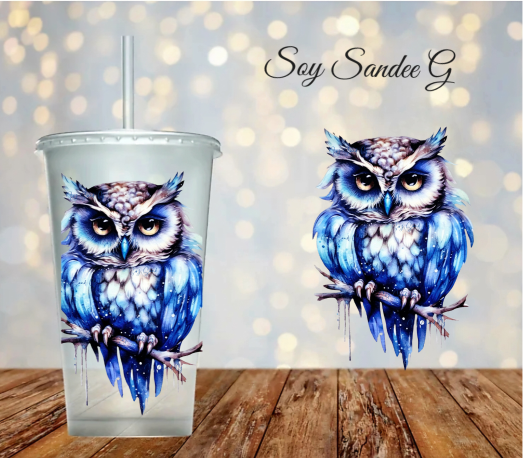 Blue Owl - UVDTF Decal for cups/hard surfaces sticker