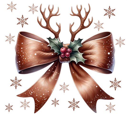 Reindeer Coquette Bow - UVDTF Decal