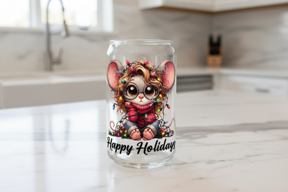 Happy Holidays Mouse  - UVDTF Decal for cups/hard surfaces sticker