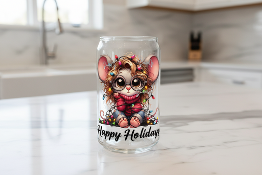Happy Holidays Mouse  - UVDTF Decal for cups/hard surfaces sticker