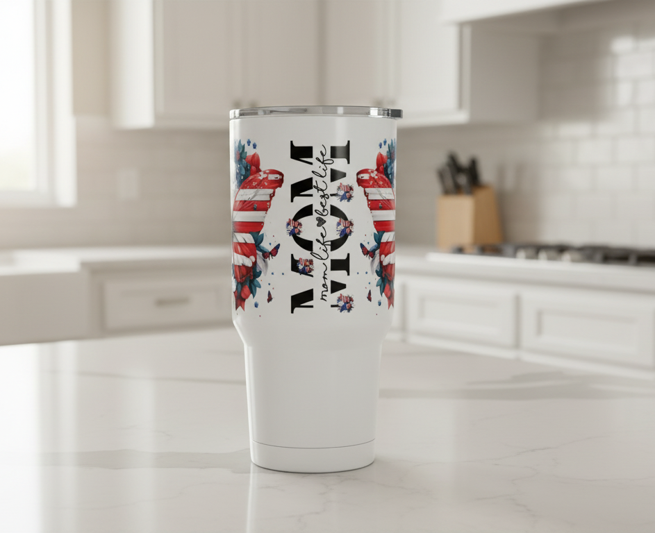 USA Mom Butterfly - UVDTF Wrap for cups/hard surfaces sticker