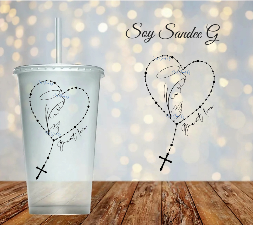 Virgen Mary Rosary - UVDTF Decal for cups/hard surfaces sticker