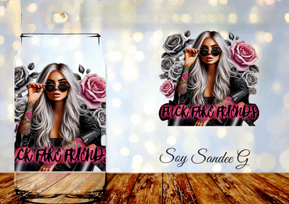 Fake Friends Roses - UVDTF Decal for cups/hard surfaces sticker