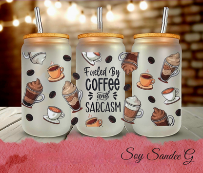 Impulsado por el café y el sarcasmo UVDTF