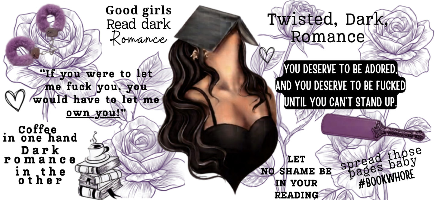 Good Girls Read Dark Romance - UVDTF Wrap for cups/hard surfaces sticker