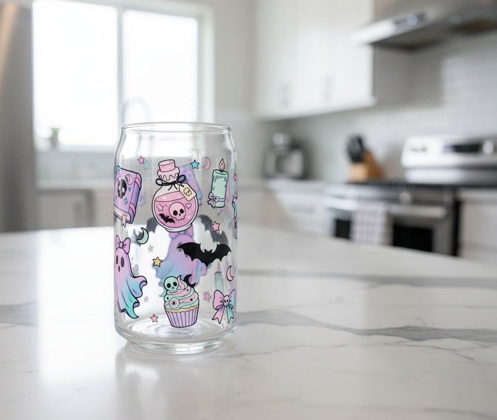 Cute Pastel Halloween Essentials - UVDTF Wrap for cups/hard surfaces sticker