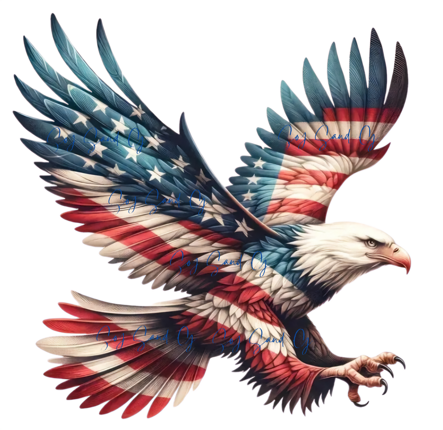 Patriotic Eagle #1 - UVDTF Decal for cups/hard surfaces sticker