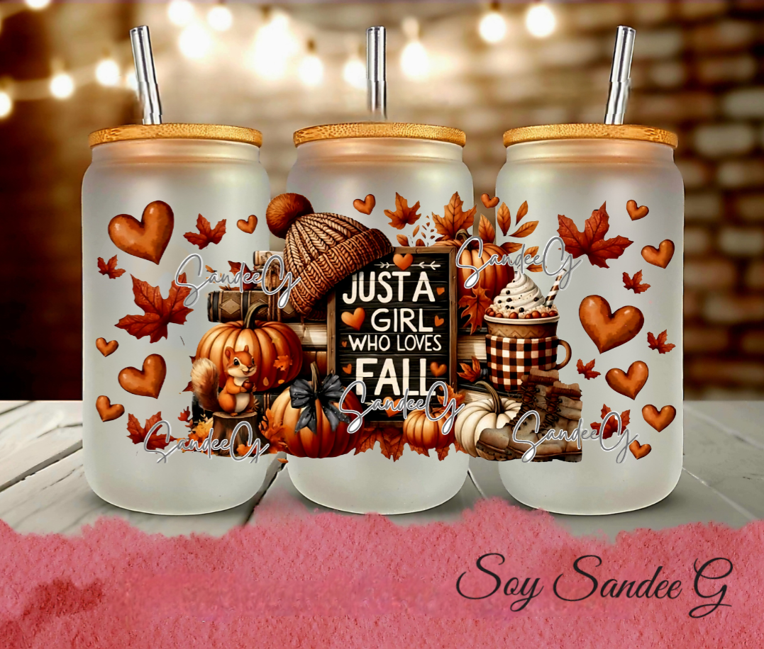 Just a girl who loves Fall  - UVDTF Wrap for cups/hard surfaces sticker