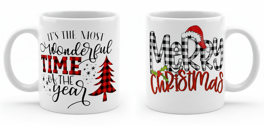 Merry Christmas Plaid - UVDTF Wrap for cups/hard surfaces sticker