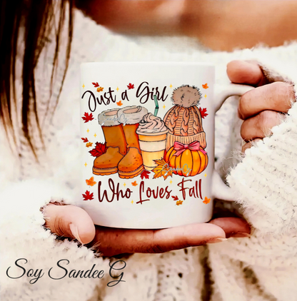 Just a Girl who Loves Fall - UVDTF Decal for cups/hard surfaces sticker