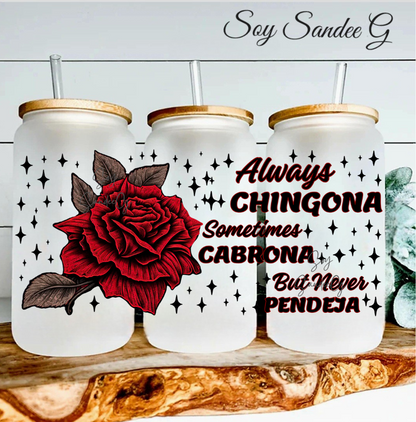 Siempre Chingona - Marrón UVDTF