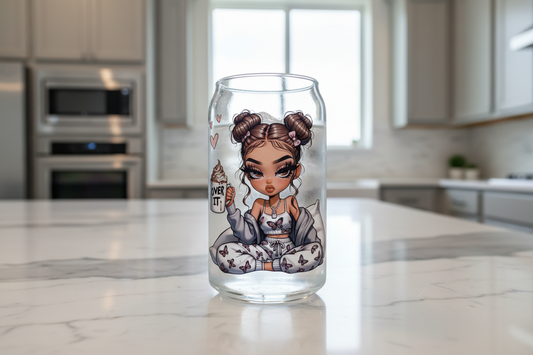 Over It Cutie - UVDTF Decal for cups/hard surfaces sticker