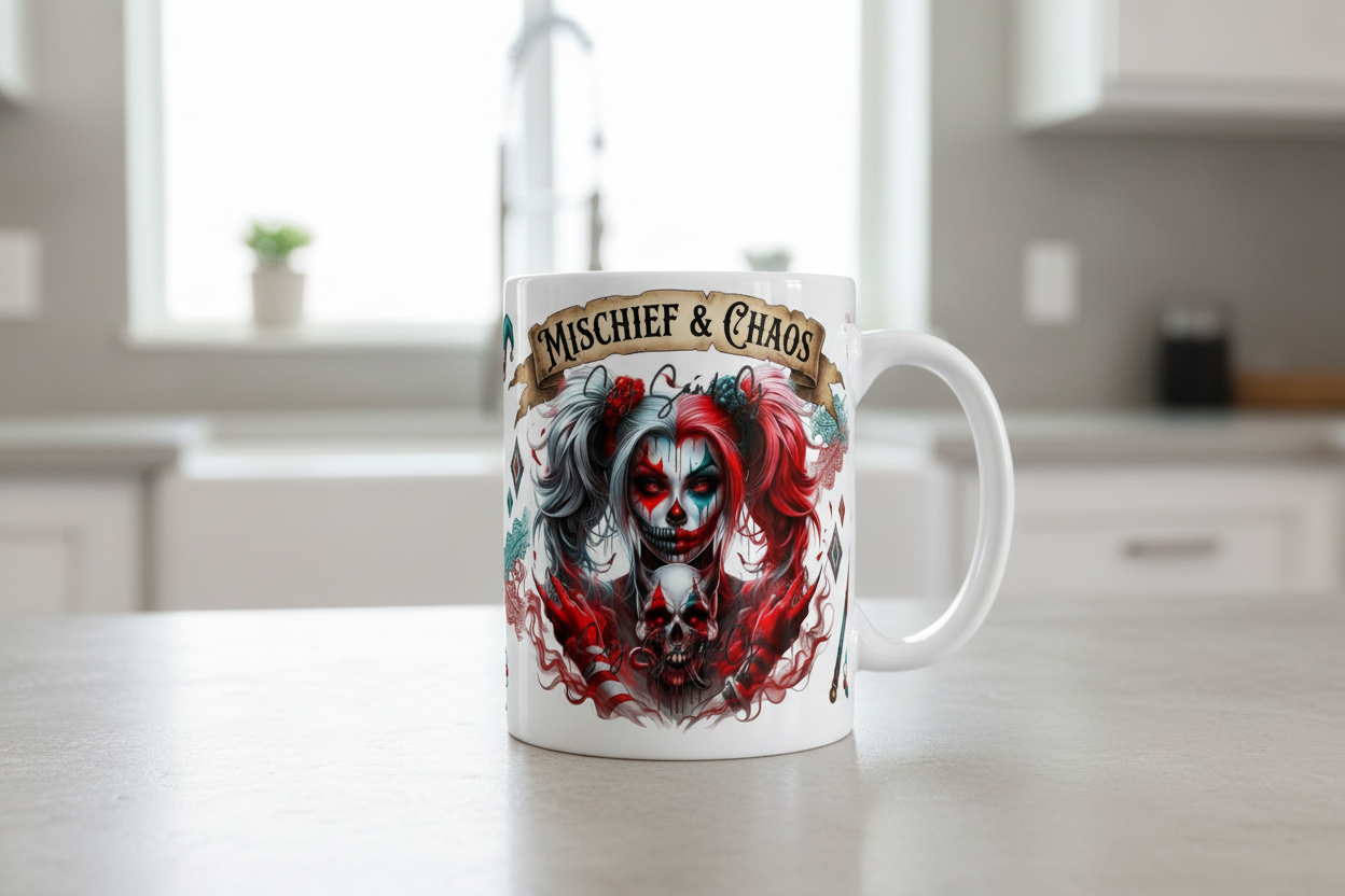 Mischief & Chaos - UVDTF Wrap for cups/hard surfaces sticker