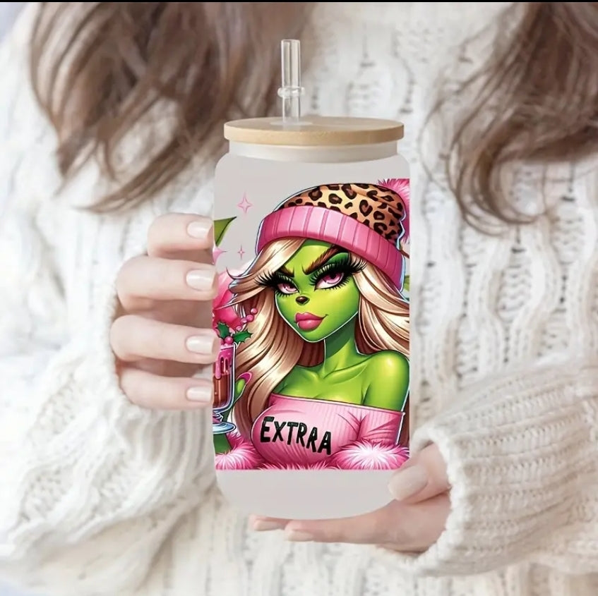 Extraa Sexy Green Girl - UVDTF Wrap for cups/hard surfaces sticker