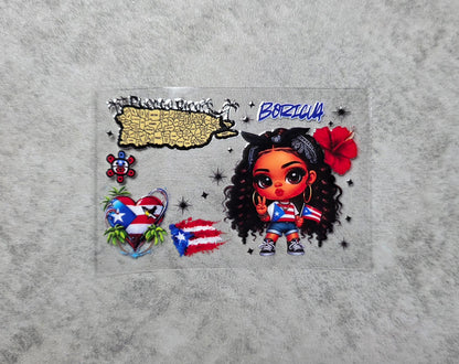 Puerto Rico Credit Card Sticker (Clear Background) - UVDTF Decal for credit card sticker