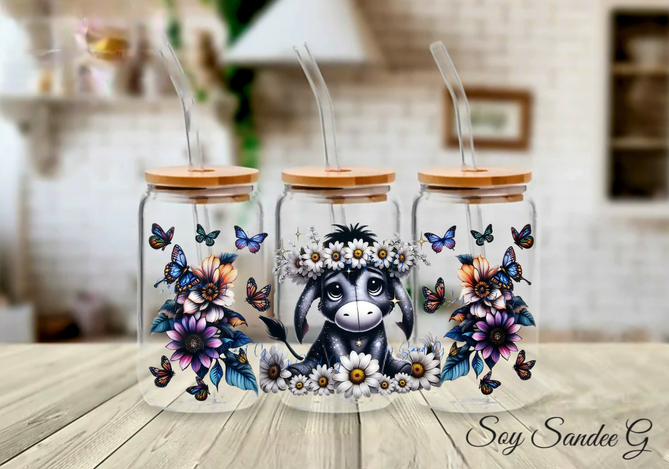 Donkey & Daisies - UVDTF Wrap for cups/hard surfaces sticker